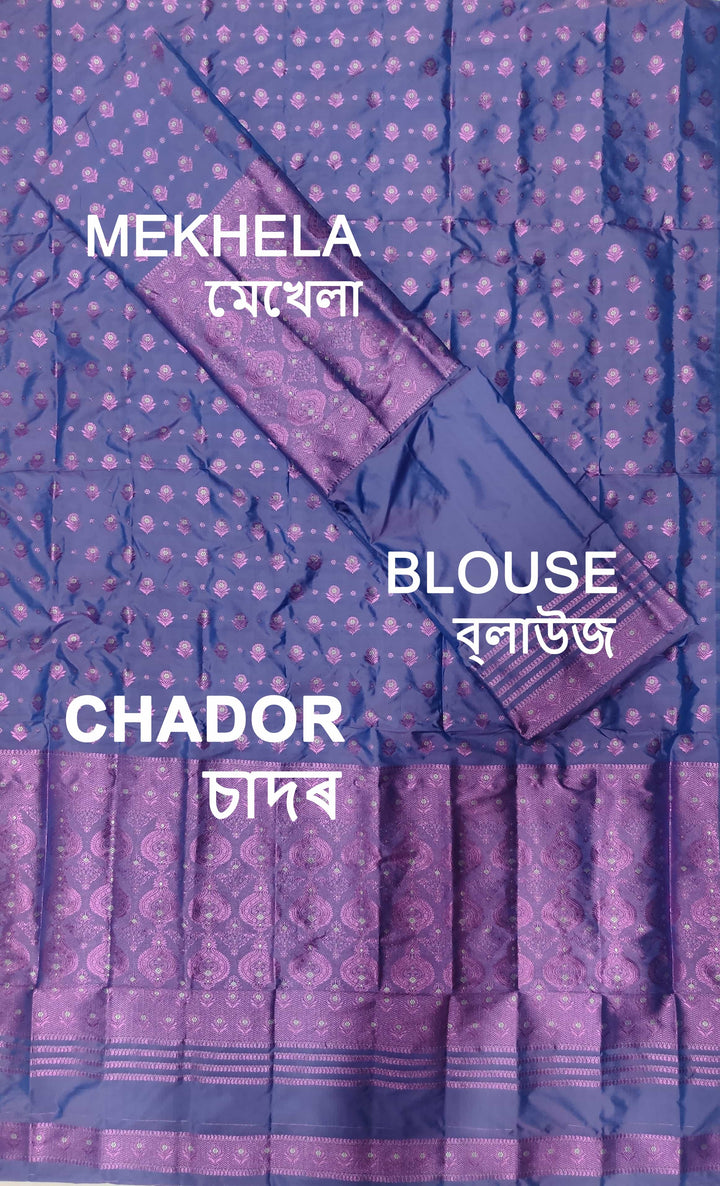 Colouring Jari Mix Set Mekhela Sador
