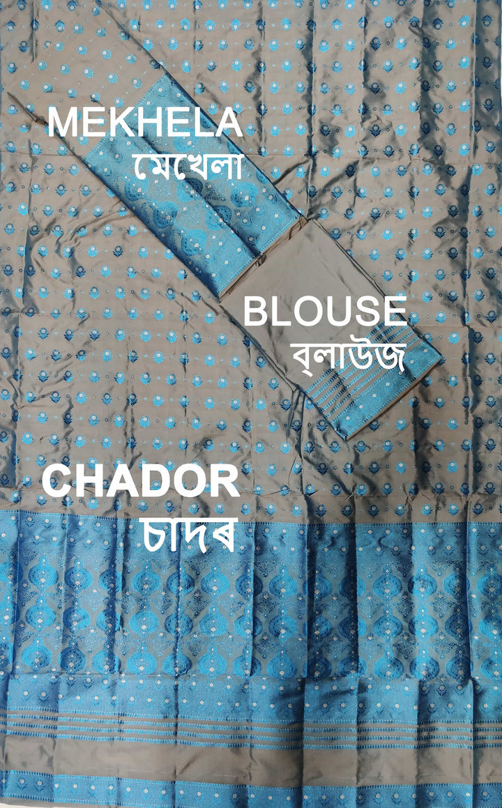 Colouring Jari Mix Set Mekhela Sador