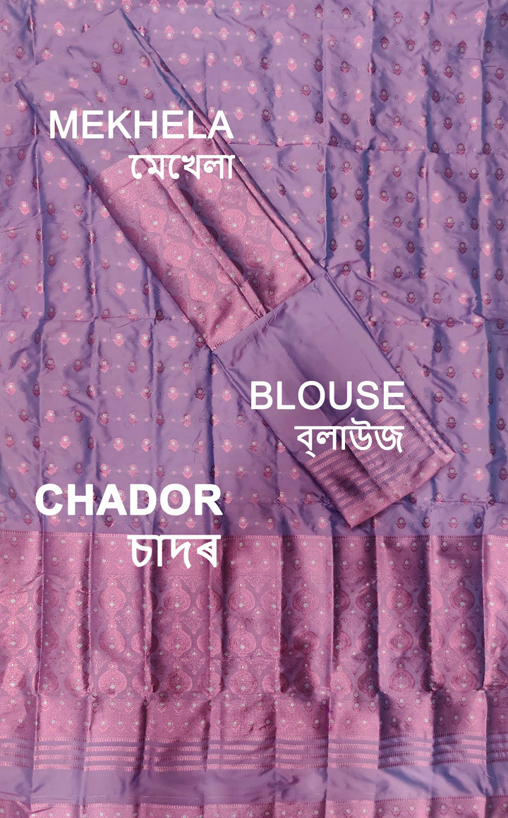 Colouring Jari Mix Set Mekhela Sador