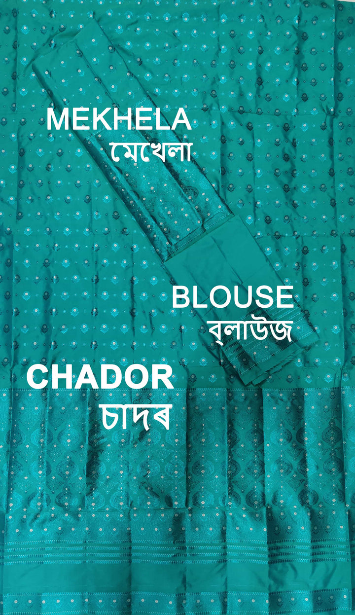 Colouring Jari Mix Set Mekhela Sador