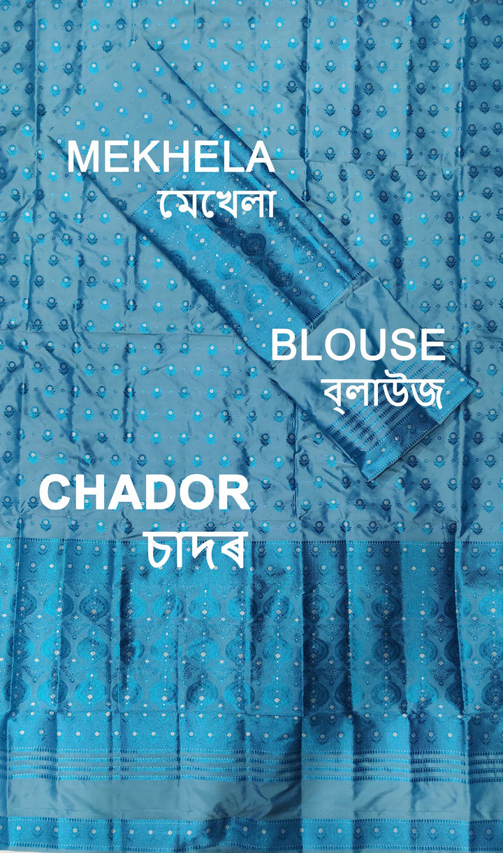 Colouring Jari Mix Set Mekhela Sador