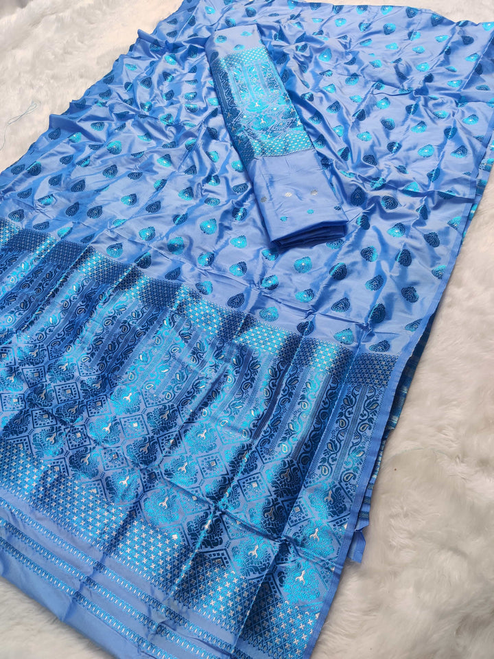 Colouring Jari Mix Set Mekhela Sador