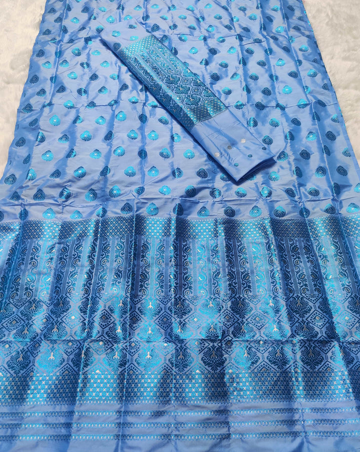 Colouring Jari Mix Set Mekhela Sador