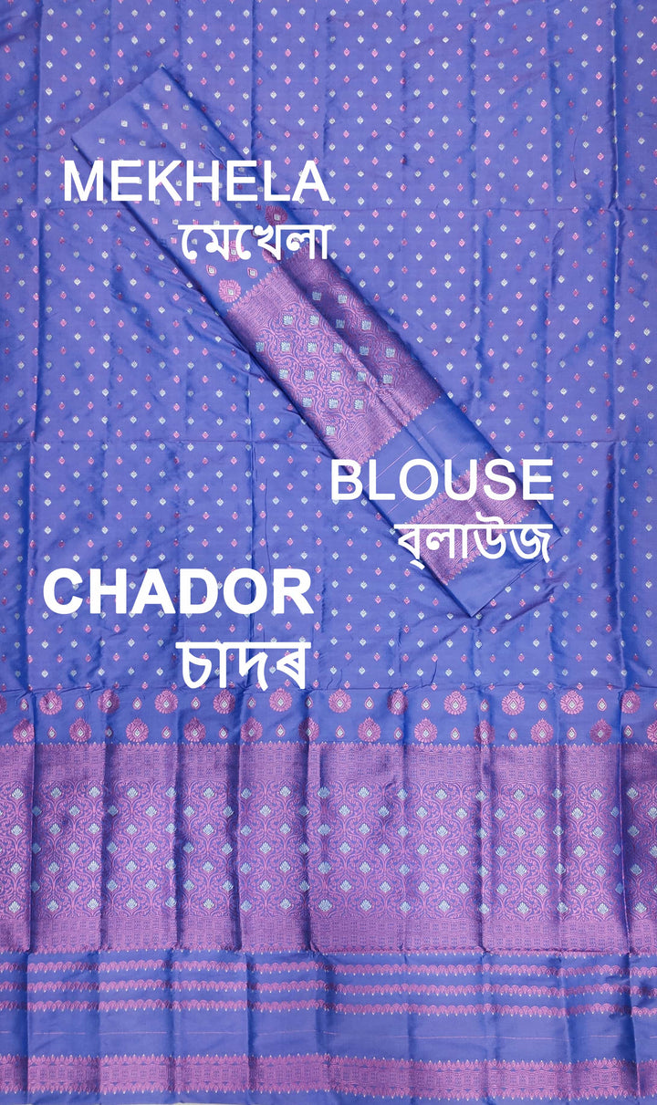Colouring Jari Mix Set Mekhela Sador