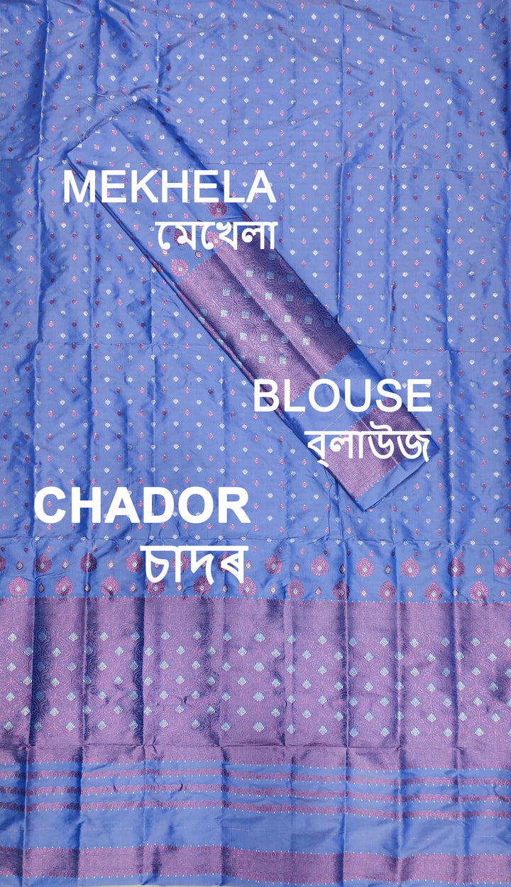 Colouring Jari Mix Set Mekhela Sador