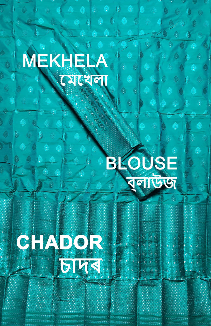 Colouring Jari Mix Set Mekhela Sador