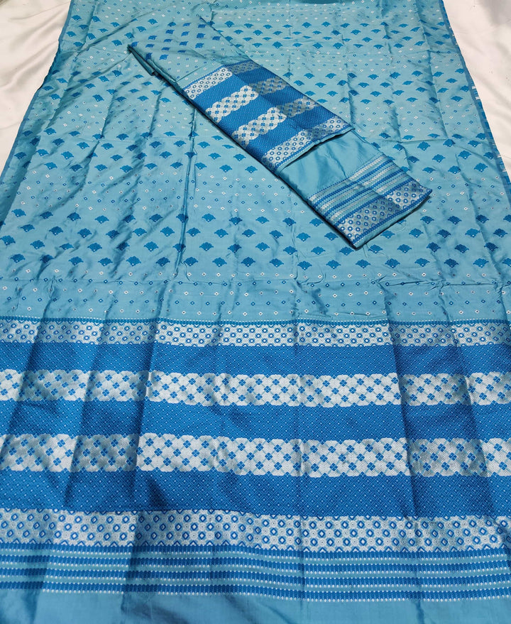 সূতাৰ- কাম (Dhaga-Work) মিক্স ছেট মেখলা চাদৰ