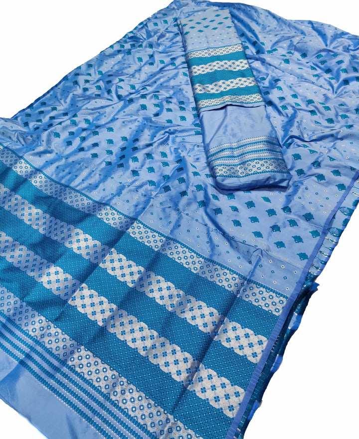 সূতাৰ- কাম (Dhaga-Work) মিক্স ছেট মেখলা চাদৰ
