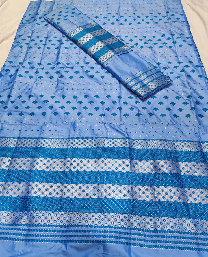 সূতাৰ- কাম (Dhaga-Work) মিক্স ছেট মেখলা চাদৰ