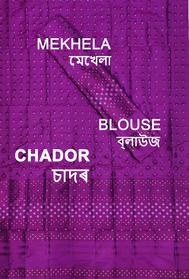 Colouring Jari Mix Set Mekhela Sador