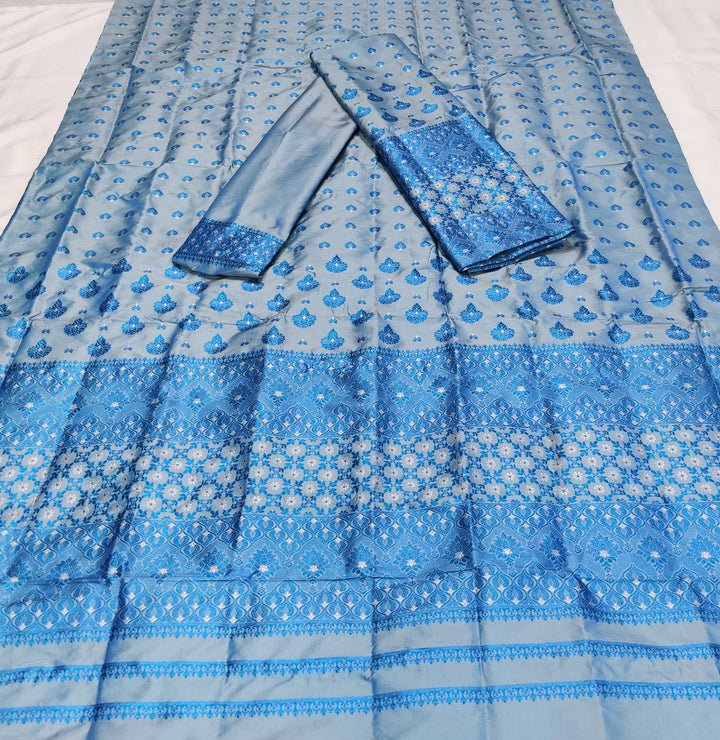 Colouring Jari Mix Set Mekhela Sador