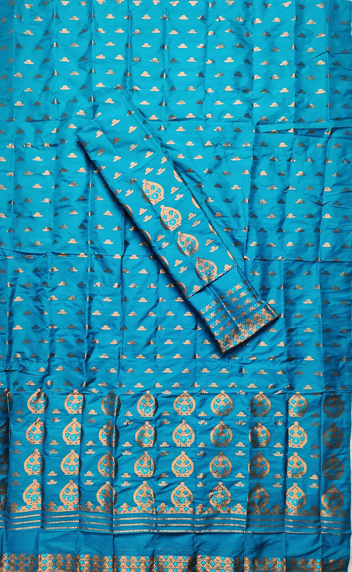 Copper Jari Mix Pat* Mekhela Sador