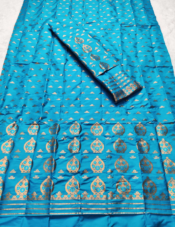 Copper Jari Mix Pat* Mekhela Sador