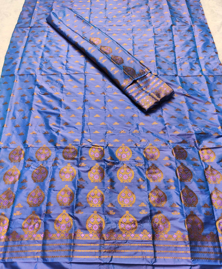 Copper Jari Mix Pat* Mekhela Sador