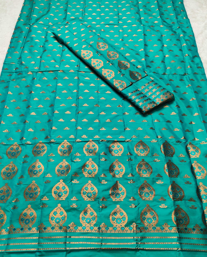 Copper Jari Mix Pat* Mekhela Sador