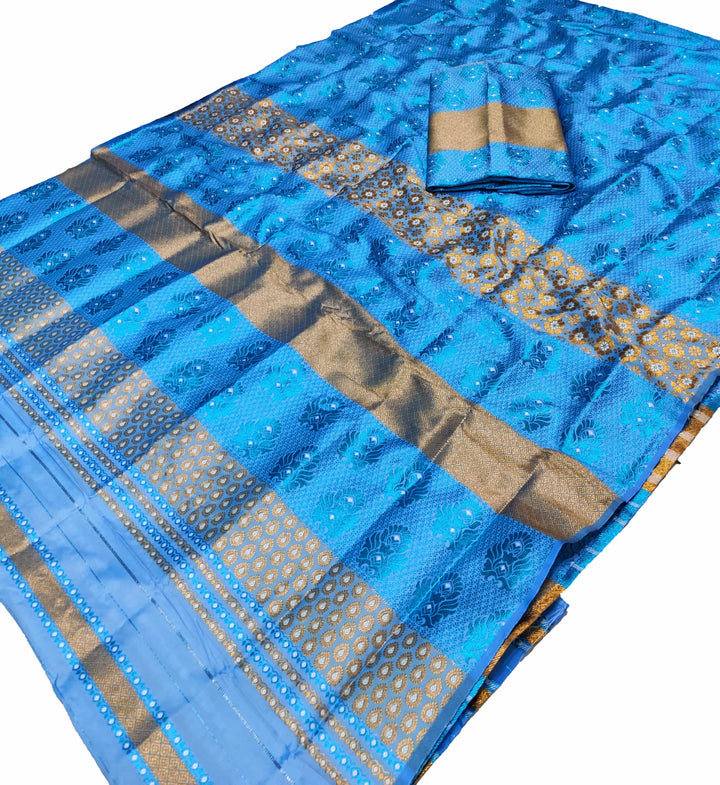 Colouring Jari Bedsheet Mix Set Mekhela Sador