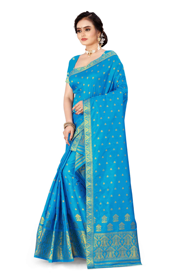 Gold Guna Poly Set Mekhela Sador