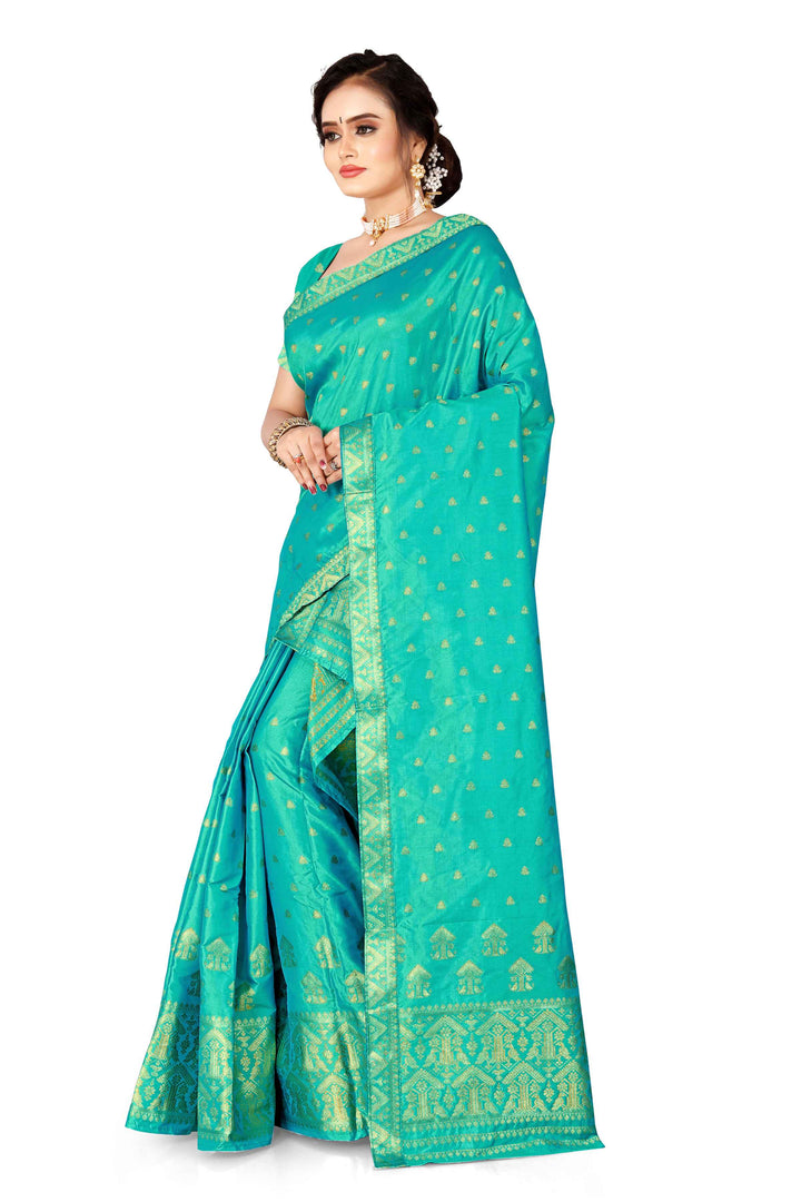 Gold Guna Poly Set Mekhela Sador