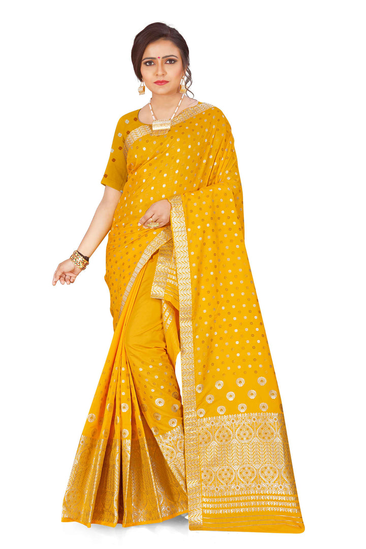 Gold-Silver Jari Mix Set Mekhela Sador