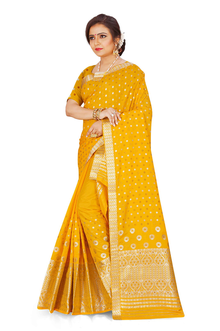 Gold-Silver Jari Mix Set Mekhela Sador