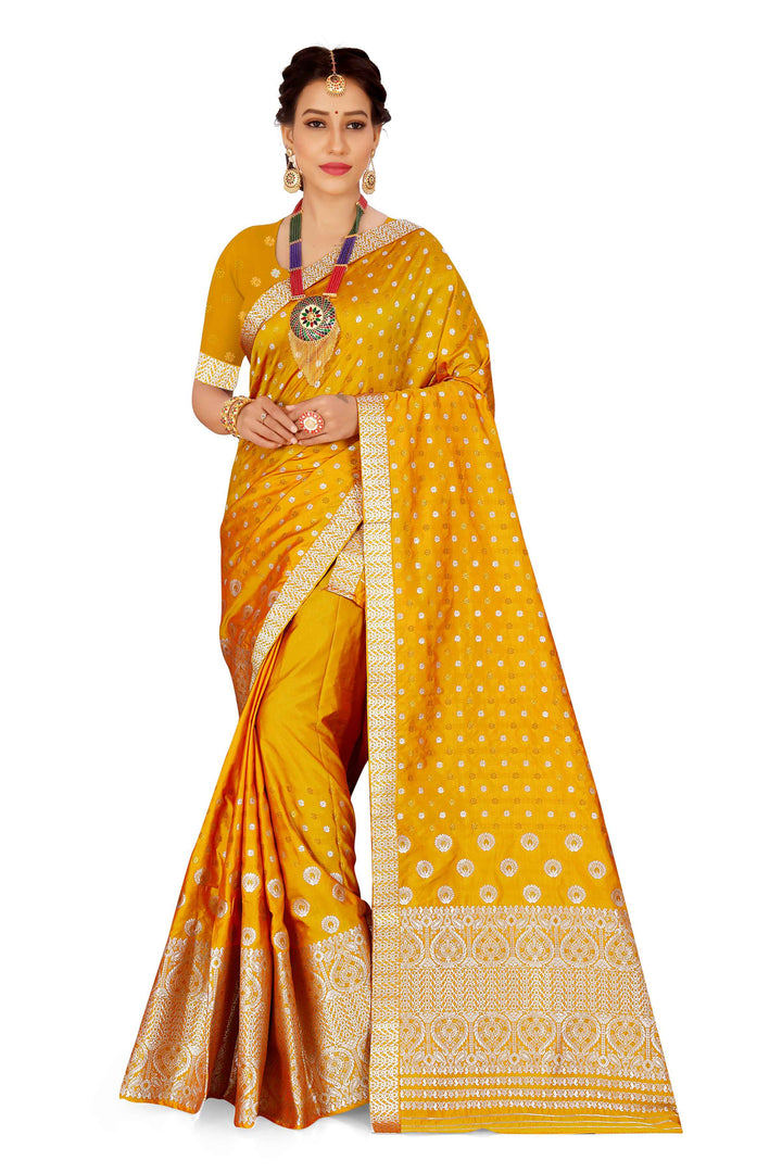 Gold-Silver Jari Mix Set Mekhela Sador