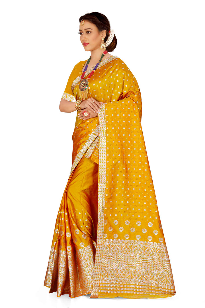 Gold-Silver Jari Mix Set Mekhela Sador