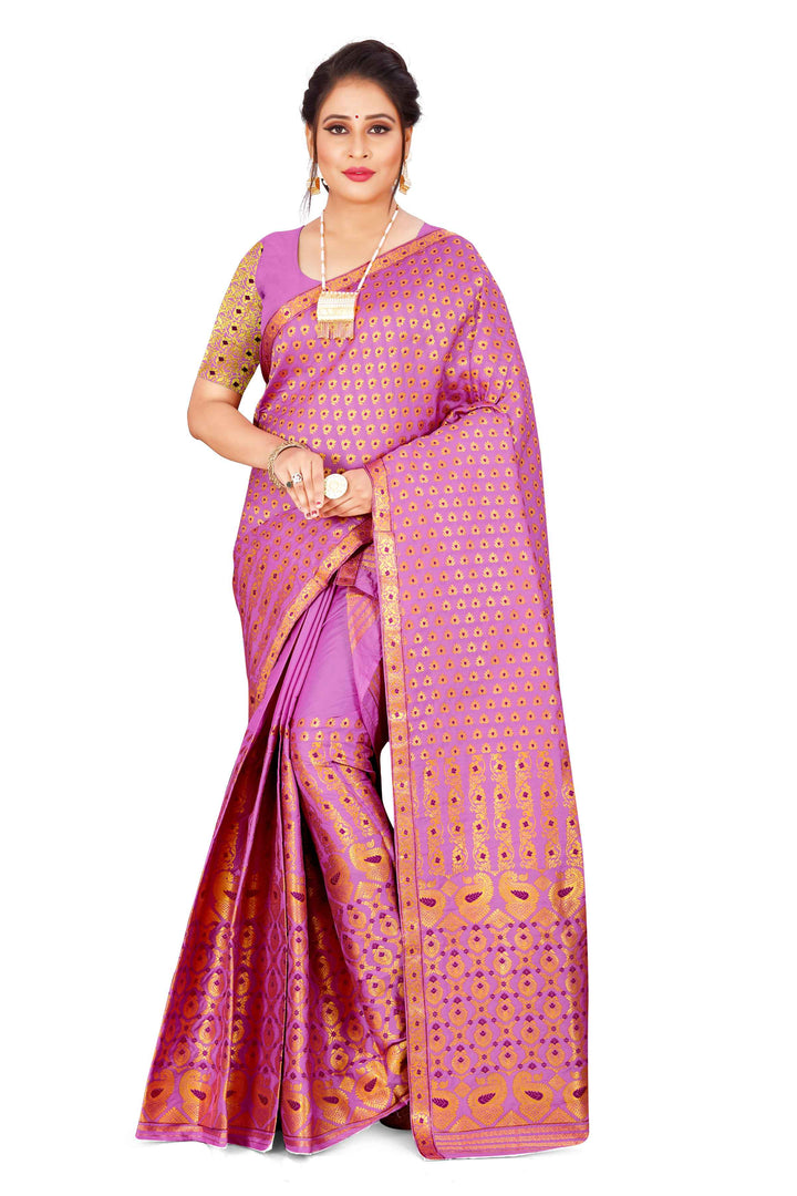 সোণ (Gold) গুনা মিক্স ছেট মেখলা চাদৰ 