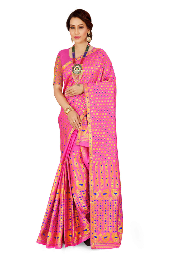 সোণ (Gold) গুনা মিক্স ছেট মেখলা চাদৰ 