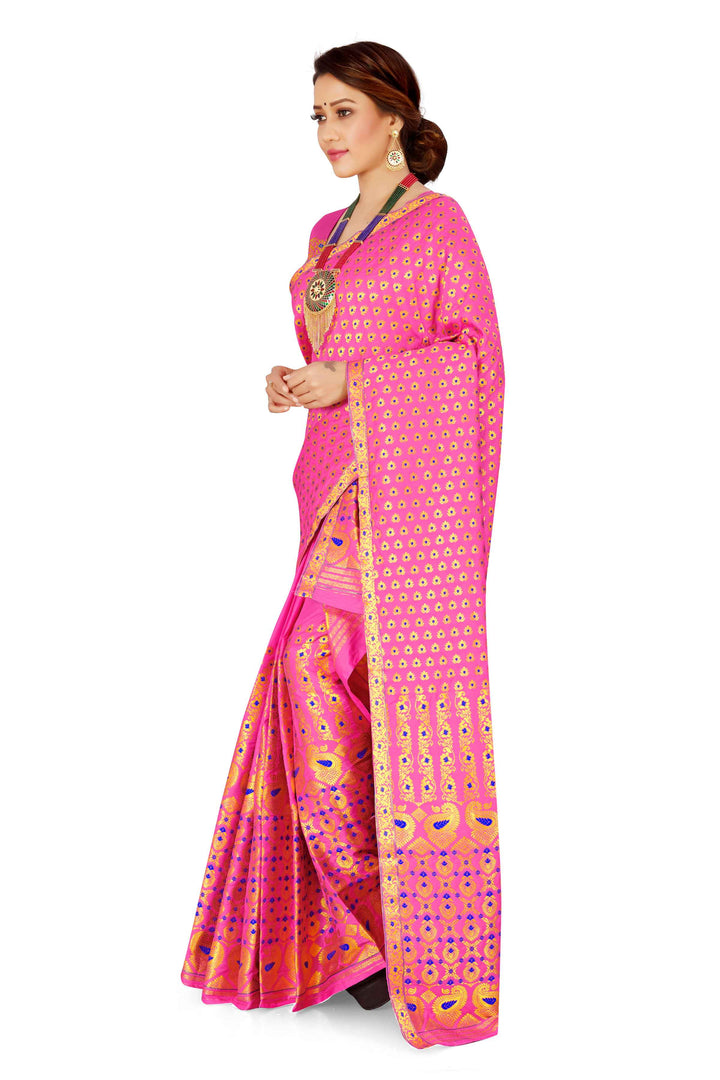 সোণ (Gold) গুনা মিক্স ছেট মেখলা চাদৰ 