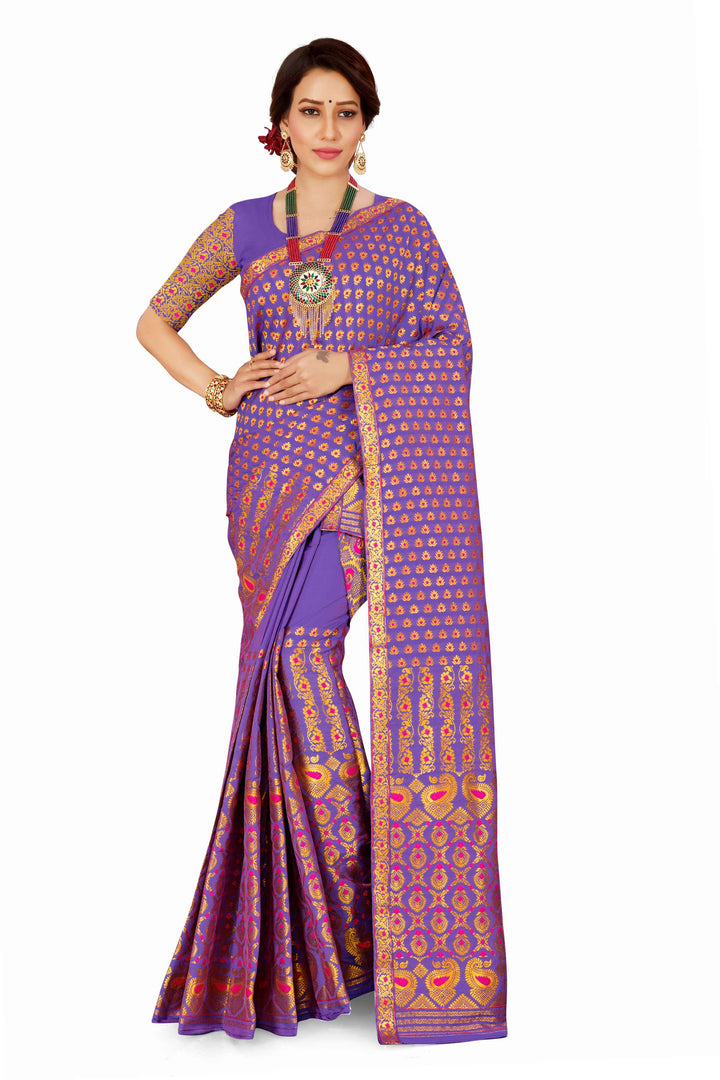 সোণ (Gold) গুনা মিক্স ছেট মেখলা চাদৰ 