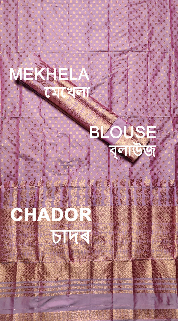 Copper Jari Mix Set Mekhela Sador