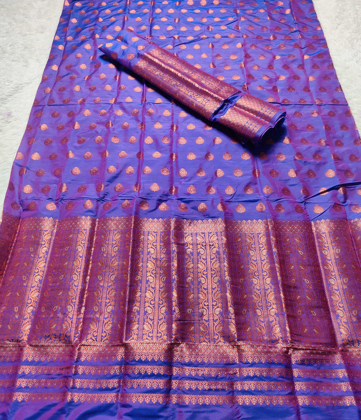 Copper Jari Mix Set Mekhela Sador