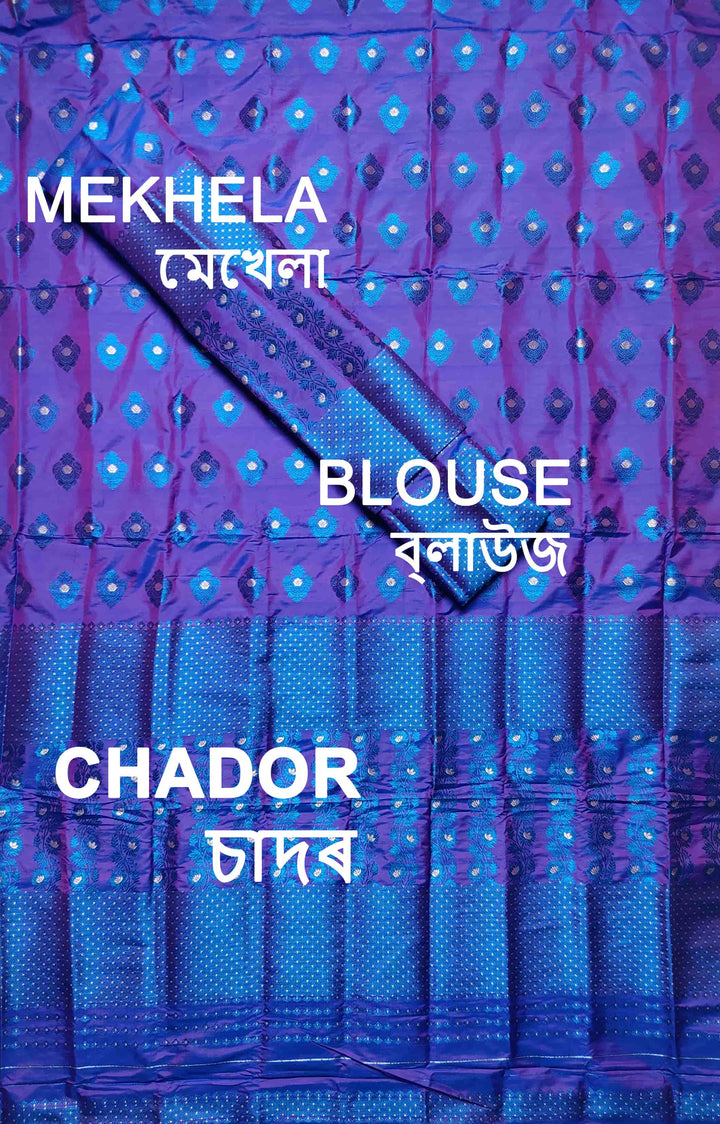 Colouring Jari Mix Set Mekhela Sador