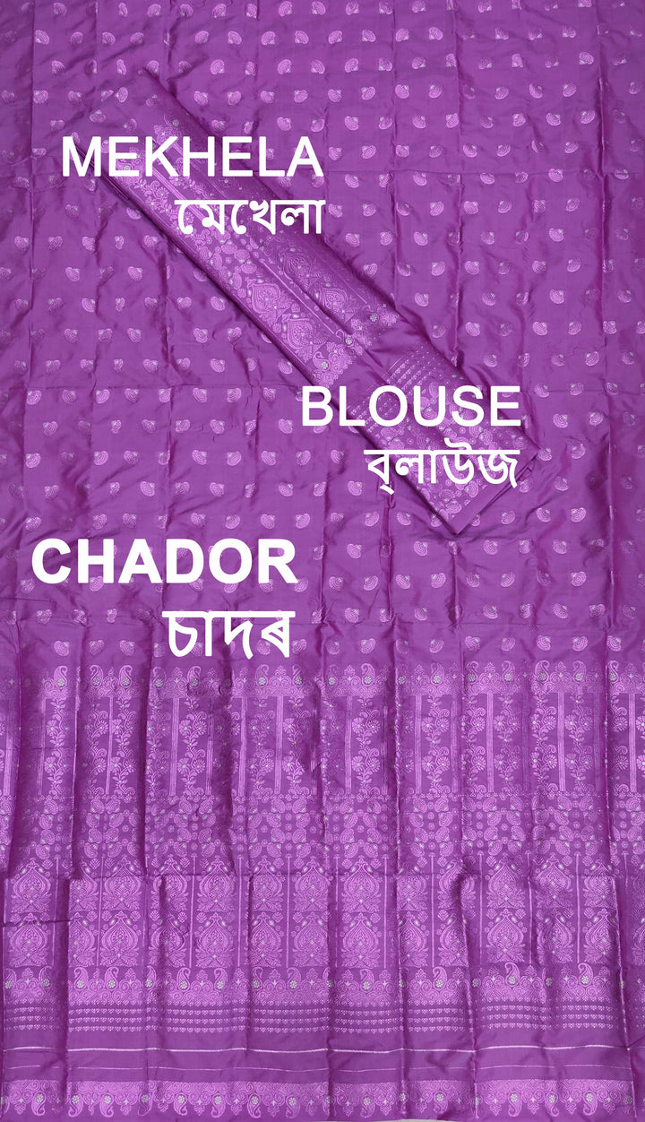 Colouring Jari Mix Set Mekhela Sador