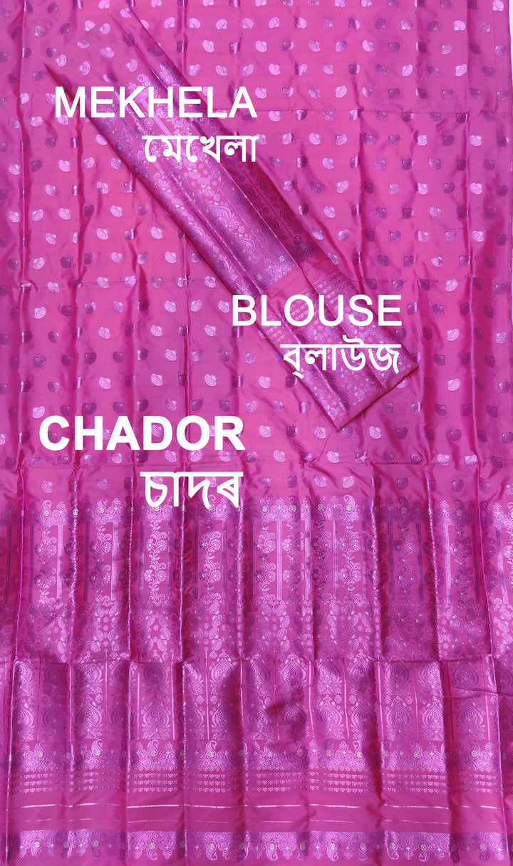 Colouring Jari Mix Set Mekhela Sador