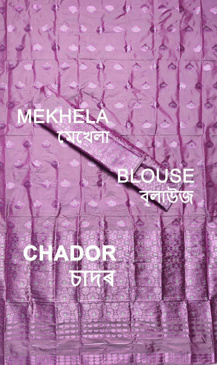 Colouring Jari Mix Set Mekhela Sador