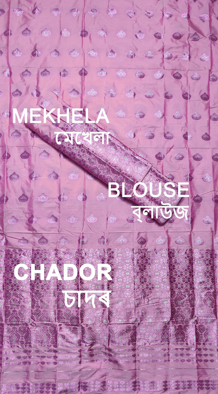 Colouring Jari Mix Set Mekhela Sador