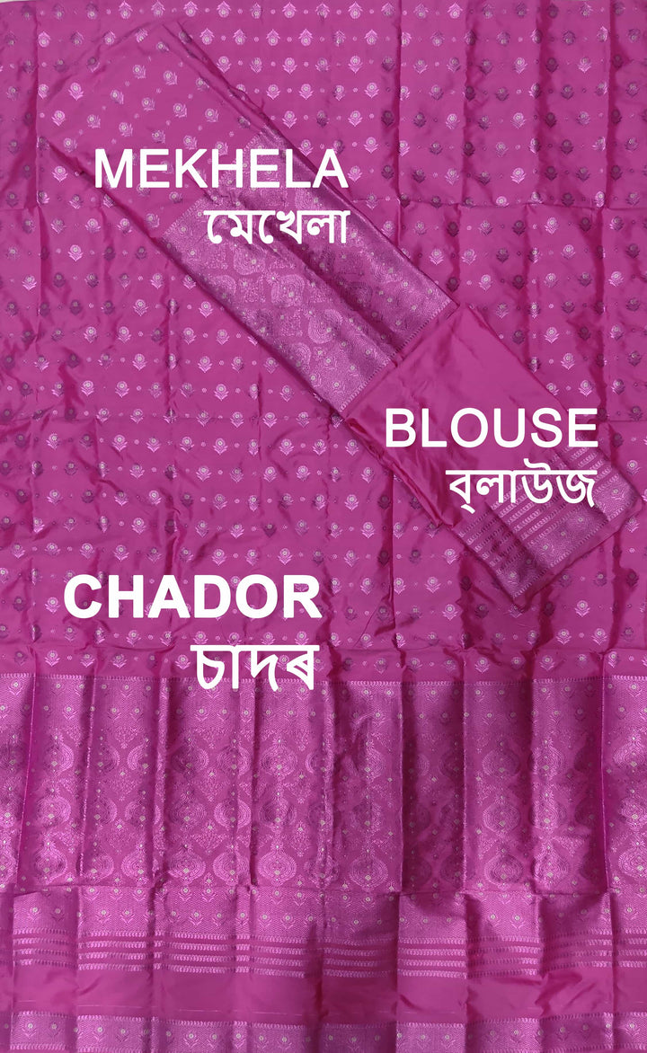 Colouring Jari Mix Set Mekhela Sador