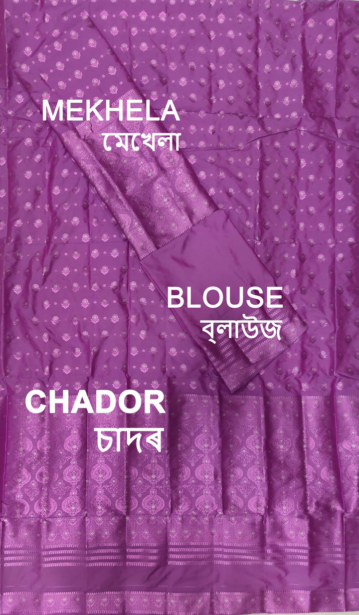 Colouring Jari Mix Set Mekhela Sador