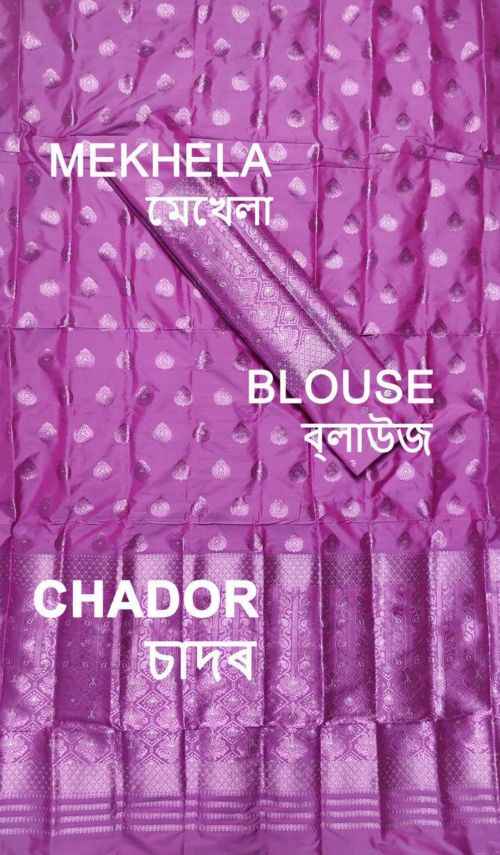 Colouring Jari Mix Set Mekhela Sador