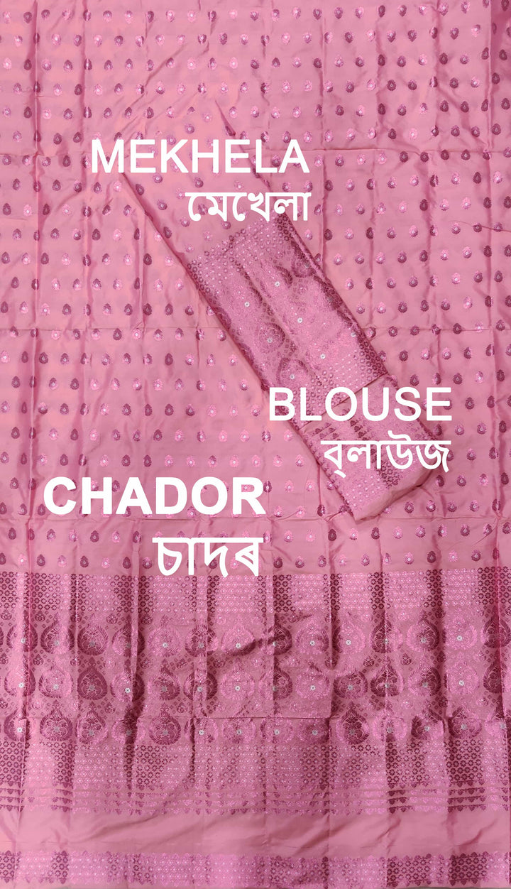 Colouring Jari Mix Set Mekhela Sador