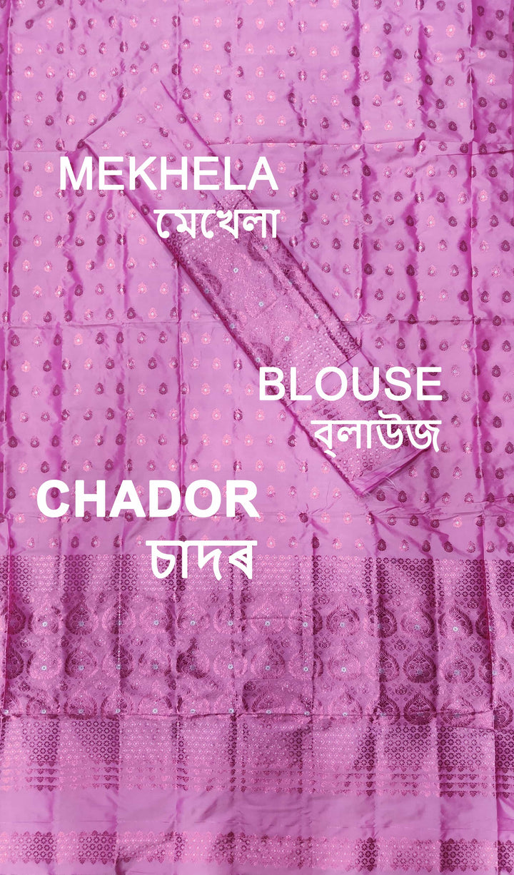 Colouring Jari Mix Set Mekhela Sador
