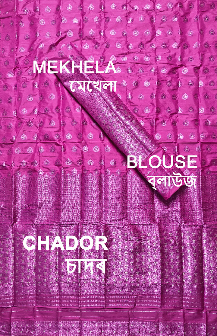 Colouring Jari Mix Set Mekhela Sador