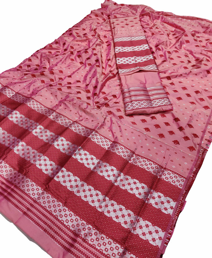সূতাৰ- কাম (Dhaga-Work) মিক্স ছেট মেখলা চাদৰ