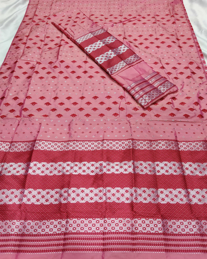 সূতাৰ- কাম (Dhaga-Work) মিক্স ছেট মেখলা চাদৰ