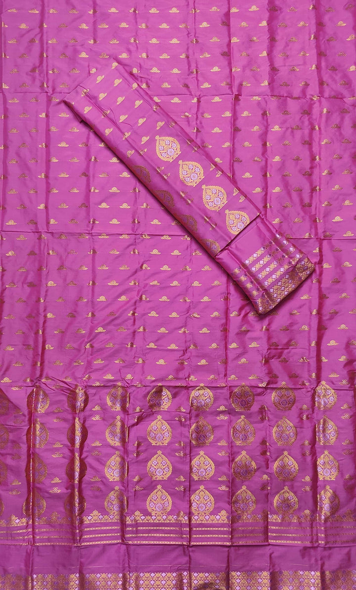 Copper Jari Mix Pat* Mekhela Sador