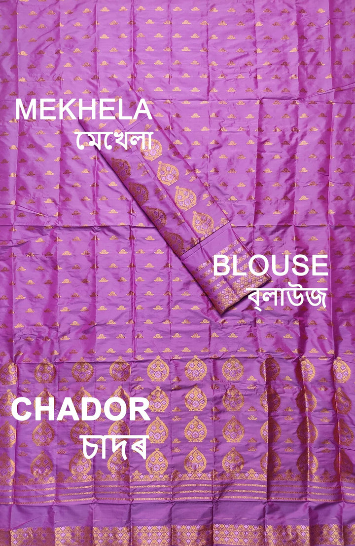 Copper Jari Mix Pat* Mekhela Sador