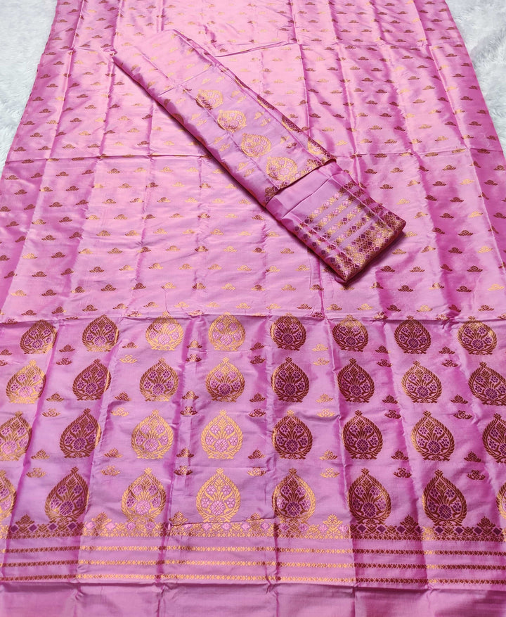 Copper Jari Mix Pat* Mekhela Sador
