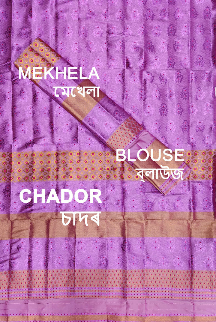 Colouring Jari Bedsheet Mix Set Mekhela Sador