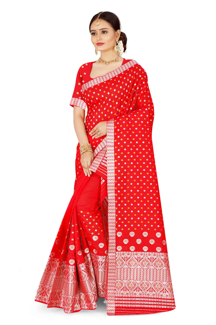 Gold-Silver Jari Mix Set Mekhela Sador